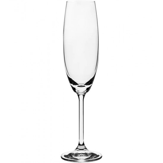 Jogo 6 Taças 220ml Para Champanhe Gastro Em Cristal Ecológico Bohemia